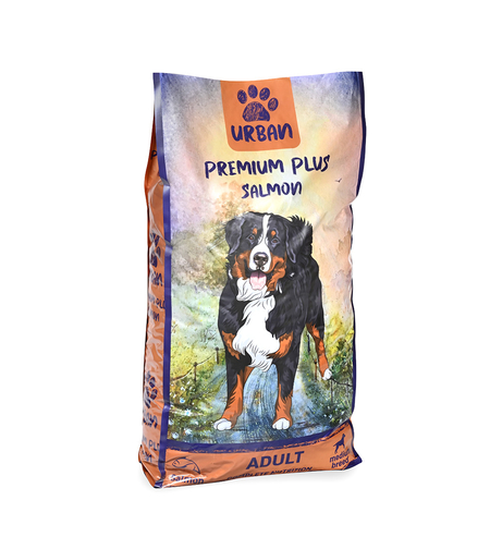 אורבן פרימיום פלוס עוף וסלמון לכלב בוגר - 3 ק