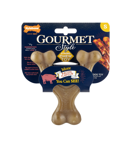 נשכן גורמה בצורת עצם בריח בטעם בייקון מידה S - ניילבון