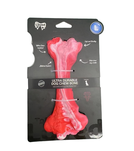 עצם לעיסה חזקה לכלב בטעם בקר -  מידה M