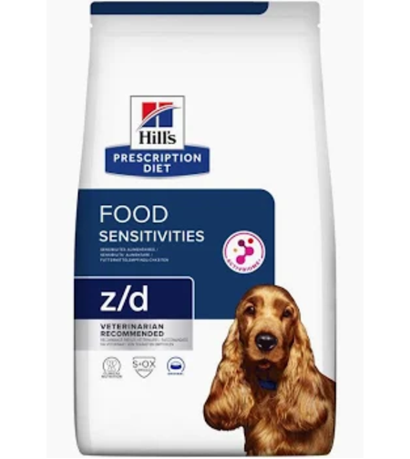 הילס Z/D לאלרגיות, עור רגיש ורגישות למרכיבי מזון - 10 ק