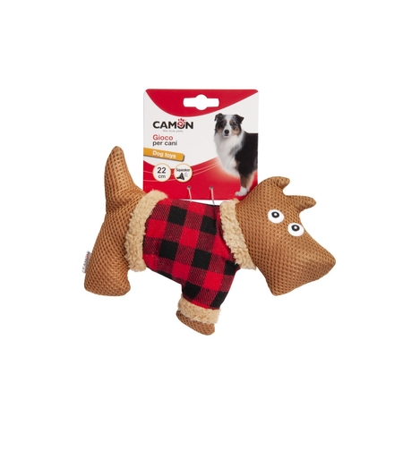 צעצוע בד מצפצף בצורת כלב 