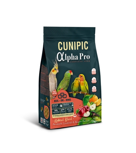 כופתיות אלפא פרו לתוכים בינוניים - 1 ק