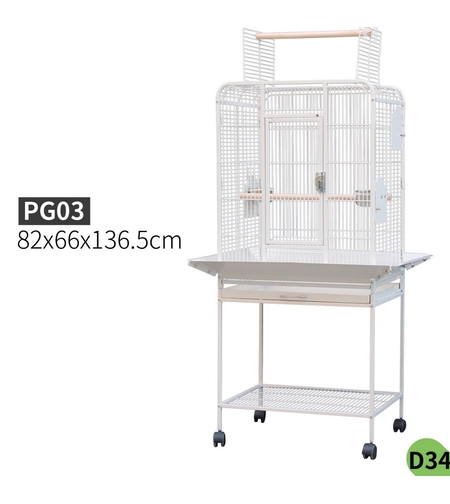 כלוב ציפורים שחור עם סטנד 136.5X82X66