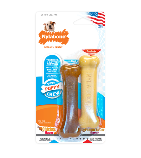 נשכני לעיסה לגורים בטעם חמאת בוטנים ועוף - ניילבון