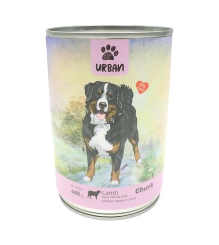 שימורי מזון לכלבים אורבן – נתחי כבש ברוטב (400 גרם) URBAN