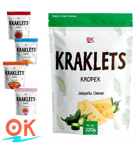 Kraklets Kropek Jalapeno Cheese 320grms