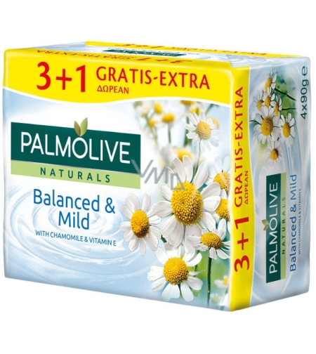 Palmolive naturals - Balanced & Mild  With Chamomile & Vitamin E 3+1