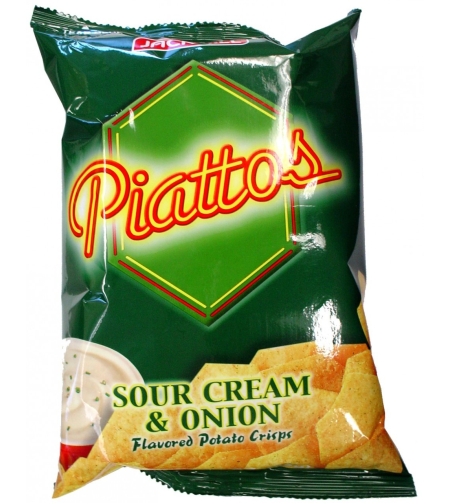 Piattos - Sour Cream & Onion Flavored Potato Chrisps