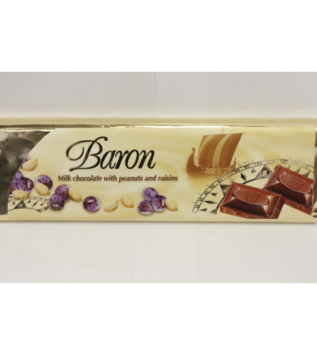 Baron - Milk Chocolate with Penuts and Raisins - 300g