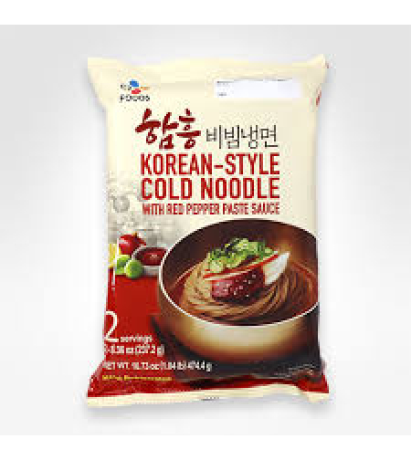 CJ Korean-Style Cold Noodle with Red Pepper Paste Sauce 474.4grms (2servings)
