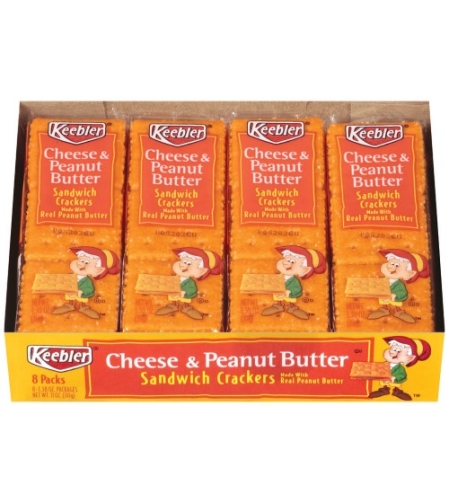 Keebler Cheese & Peanut Butter Sandwich Crackers 8 packs 311g