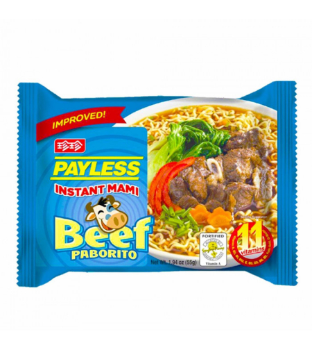 Payless Instant Mami Beef Paborito 55grms