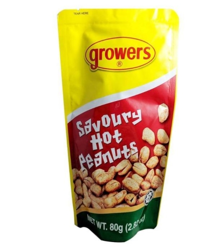 Growers - Savoury Hot Peanuts 80g