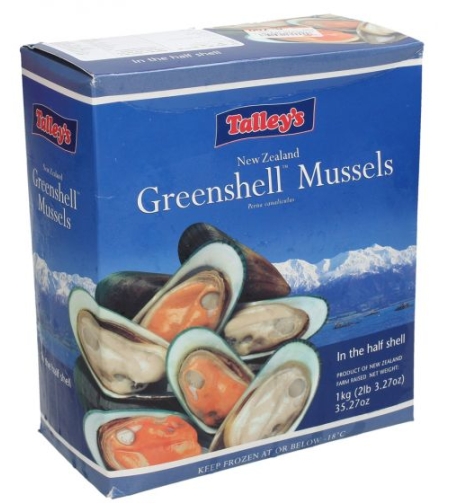  Talley's - GreenShell Mussels in the half shell - 1kg