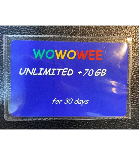 Wowowee - Unlimited + 70 GB for 30 Days 