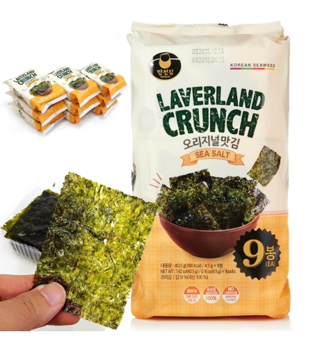 LaverLand Crunch - Sea Salt 9packs 40.5g