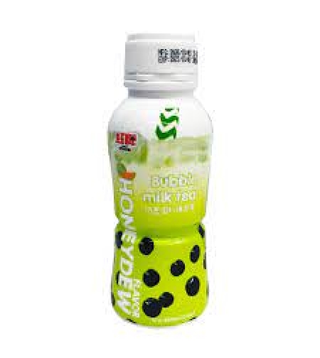 bubble milk tea drink honeydew flavor