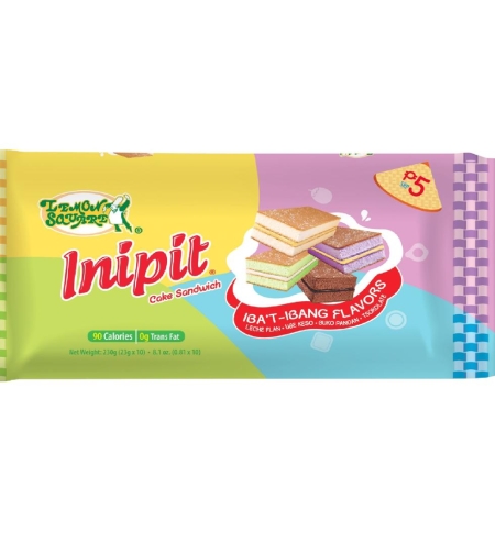 Lemon Square Inipit leche flan,ube keso,buko pandan,tsokolate Flavor 230grms ( 23grms x 10 )