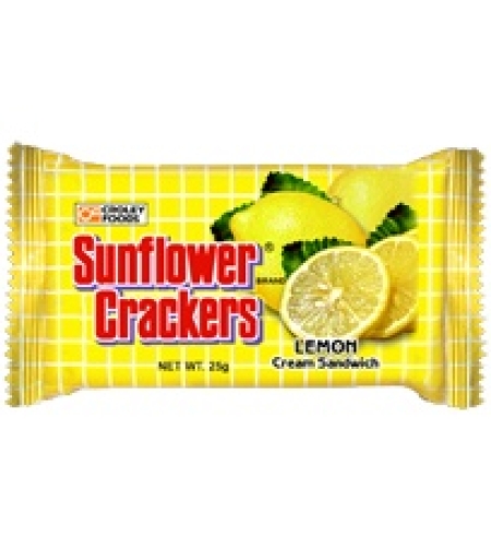 sunflower crackers cream sandwich lemon flavor