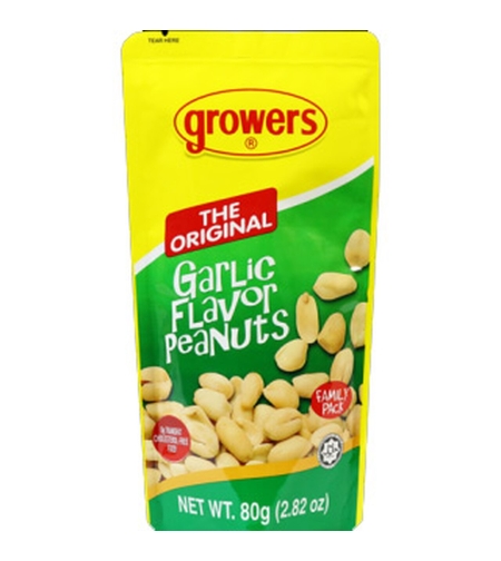 Growers - Garlic Flavor Peanuts 80g