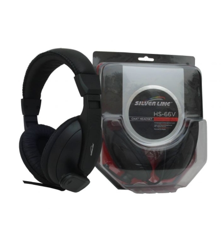 אוזניות + מיקרופון + ווליום לשליטת עוצמה Silver Line HS-66V SL