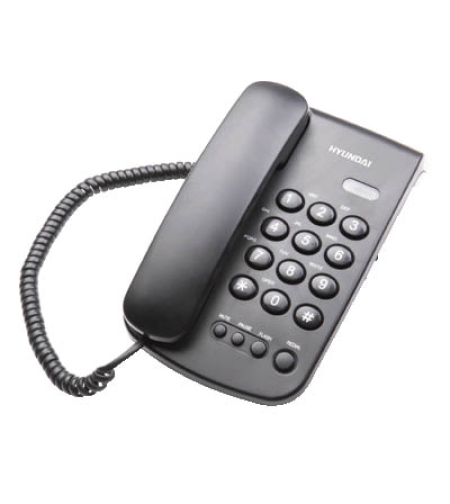 טלפון דקורטיבי שולחני שחור HYUNDAI HDT-2400B
