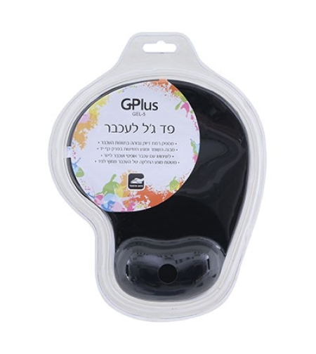 פד ג'ל שחור לעכבר בעיצוב אגרונומי GPlus GEL-5 BLACK