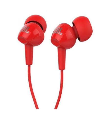 אוזניות In-ear עם מיקרופון JBL C100SI - אדום