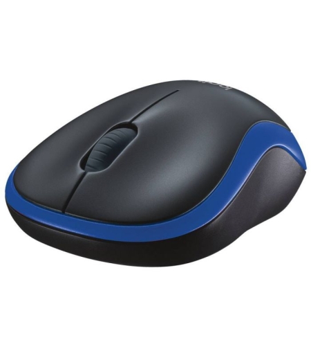 עכבר אלחוטי Logitech Wireless Mouse M185 בצבע שחור-כחול
