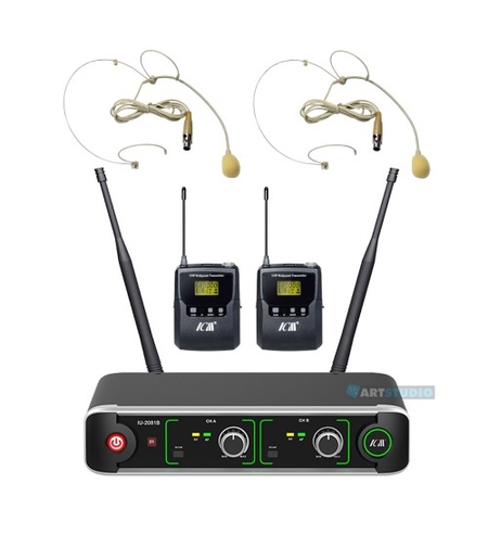 זוג מיקרופונים מדונה אלחוטיים UHF של חברת  ICM