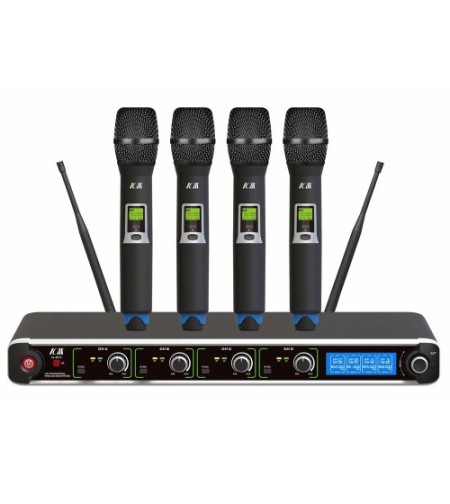 סט של 4 מיקרופונים אלחוטיים