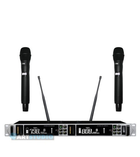 זוג מיקרופונים UHF מקצועי