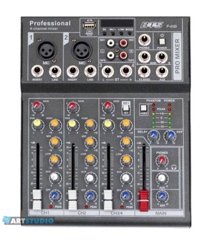 מיקסר 4 ערוצים BT BTS F4B