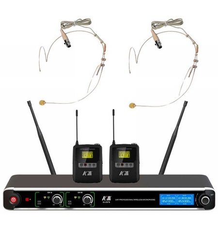 זוג מיקרופונים UHF מדונה ICM