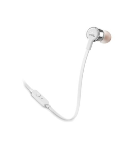 אוזניות IN EAR עם מיקרופון JBL T210 - כסוף\לבן