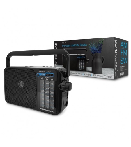 רדיו FM נייד על סוללות AA + נטען Pure Acoustics RD-35