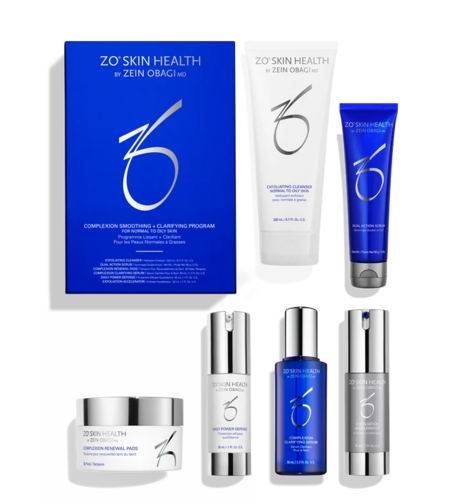 ערכת ZO Skin Health Complexion Smoothing + Clarifying הכוללת 6 מוצרי טיפוח לעור שמן ונוטה לפצעונים