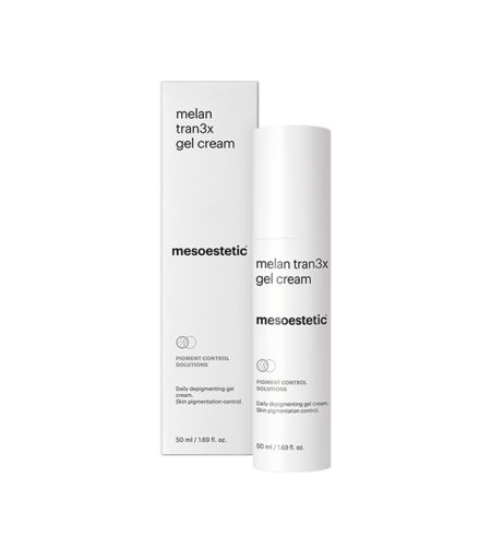 Mesoestetic Melan Tran3x Gel Cream 50 מ״ל – אריזת המוצר