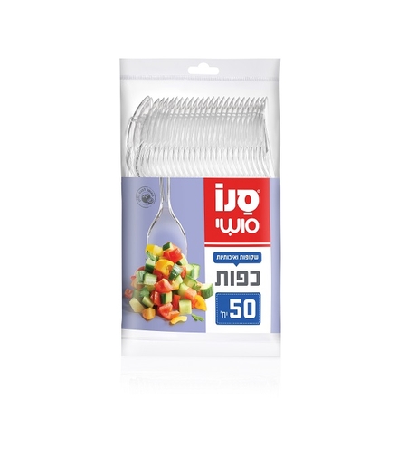 סנו סושי 50 יח' כפות פלסטיק חד פעמיות שקופות