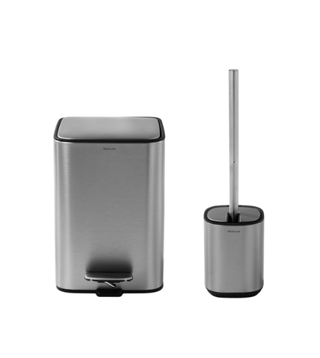 סט שירותים Cube 5L נירוסטה מוברשת