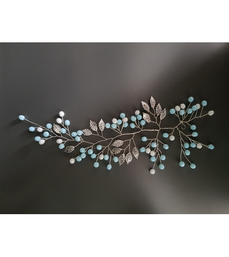 תכשיט שיער מקריסטל בצורת ענף