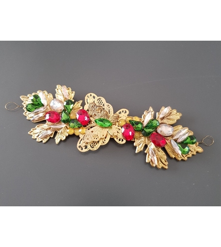 תכשיט שיער מקושט בקריסטלים צבעוניים