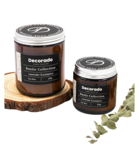 נר סויה רוסטיק LAVENDER EUCALYPTUS