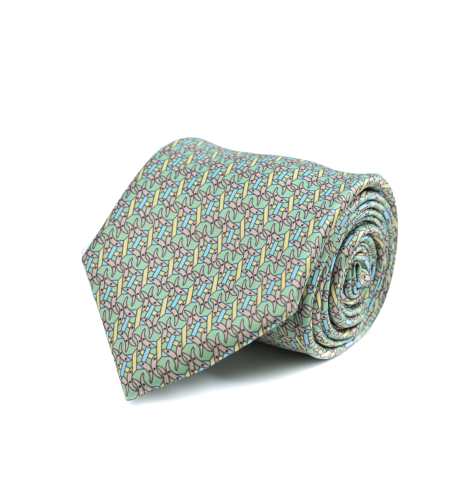 עניבת מודפס משי דגם 2040