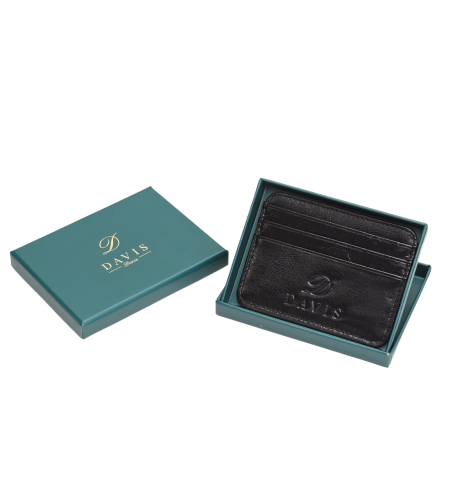 ארנק כרטיסים DAVIS – שחור מבריק