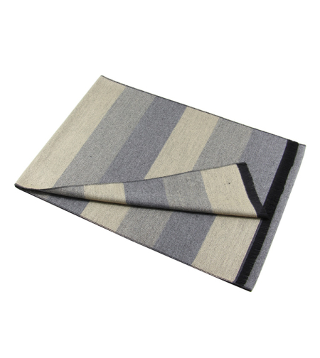 צעיף דגם פסים בז' אפור 788