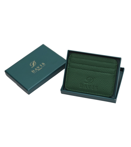 ארנק כרטיסים DAVIS – ירוק חלק