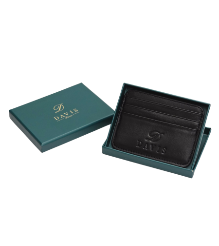 ארנק כרטיסים DAVIS – שחור קלאסי