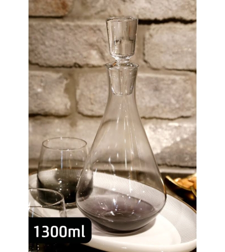 דיקנטר 1300ML זכוכית בשילוב שחור