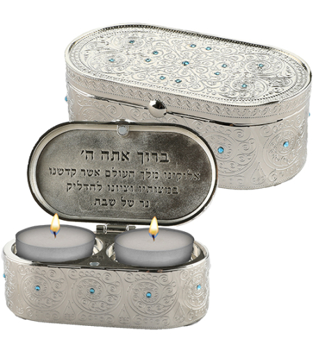 פמוטי נסיעה ניקל בקופסא עם מכסה 
